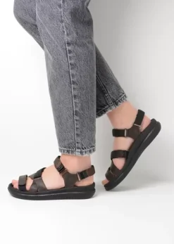 Sandalen|Wolky Action Lady bruin gevet leer