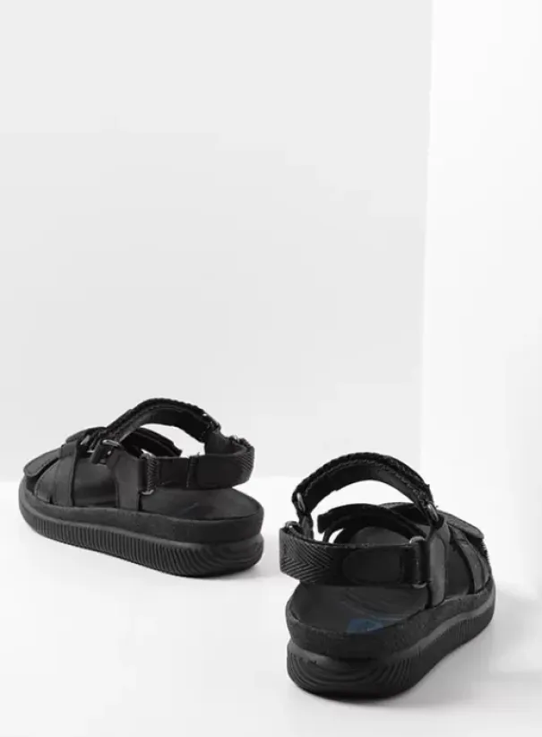 Sandalen|Wolky Action Lady zwart gevet leer