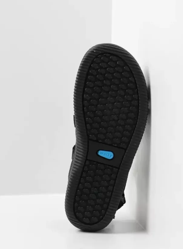 Sandalen|Wolky Action Lady zwart gevet leer