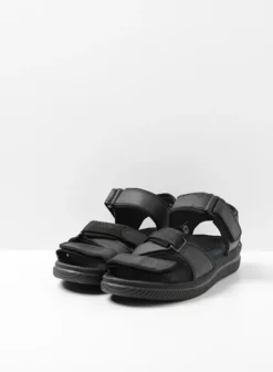 Sandalen voor heren|Wolky Active Men zwart gevet leer