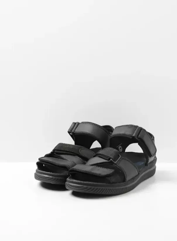 Sandalen voor heren|Wolky Active Men zwart gevet leer