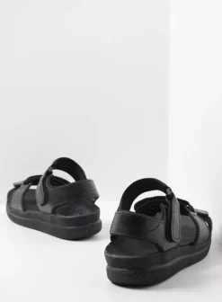 Sandalen voor heren|Wolky Active Men zwart gevet leer