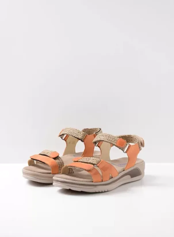 Voorjaar/zomer|Wolky Acula oranje leer