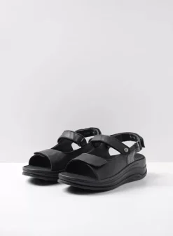 Sandalen|Voorjaar/zomer|Wolky Adura zwart leer