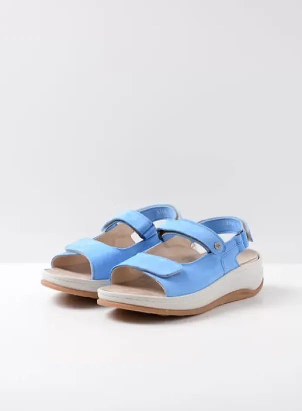 Sandalen|Voorjaar/zomer|Wolky Adura hemelsblauw nubuck