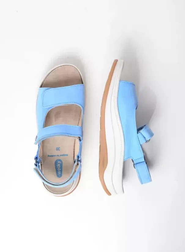 Sandalen|Voorjaar/zomer|Wolky Adura hemelsblauw nubuck