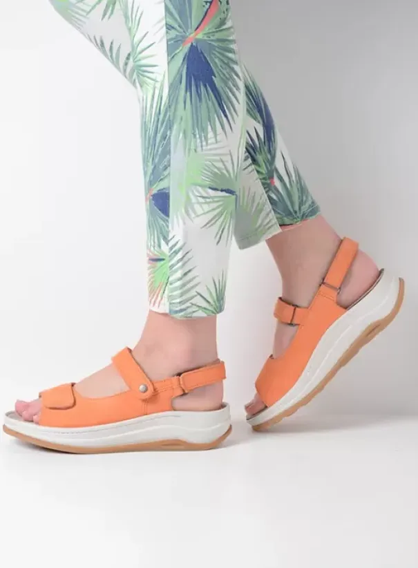 Sandalen|Voorjaar/zomer|Wolky Adura oranje nubuck