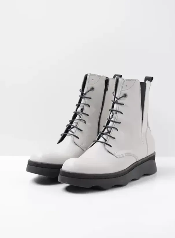 Laarzen|Wolky Akita winterwit leer