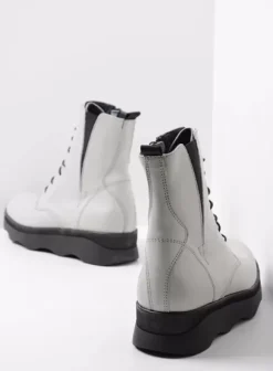 Laarzen|Wolky Akita winterwit leer