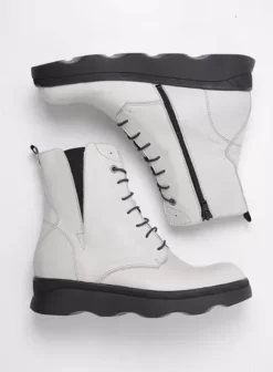 Laarzen|Wolky Akita winterwit leer