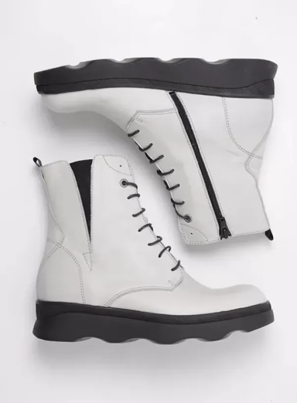 Laarzen|Wolky Akita winterwit leer