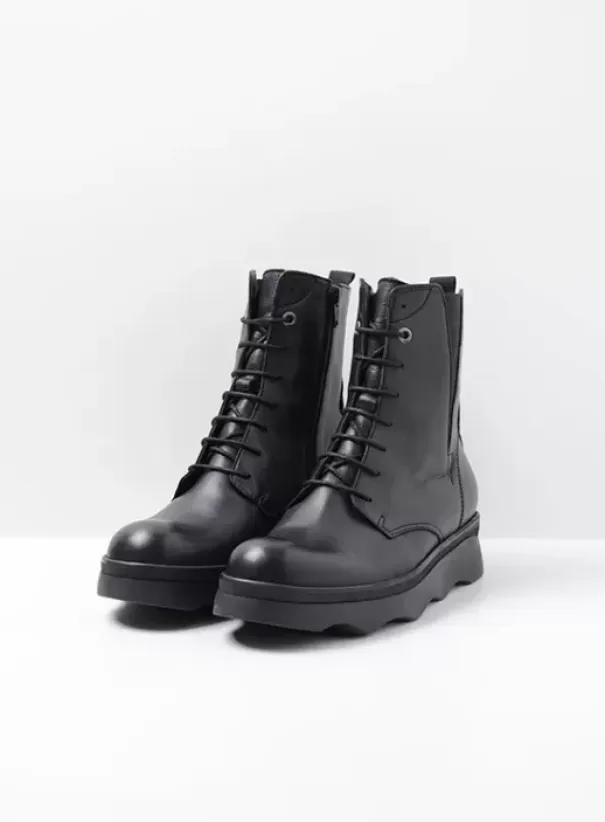 Laarzen|Wolky Akita zwart leer