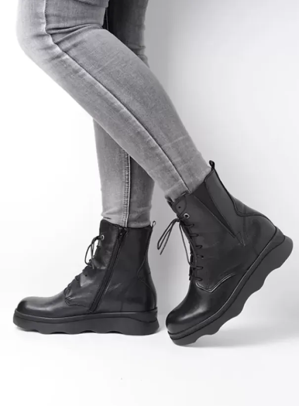 Laarzen|Wolky Akita zwart leer