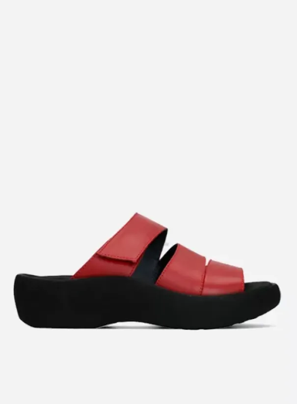 Slippers|Voorjaar/zomer|Wolky Aporia rood leer