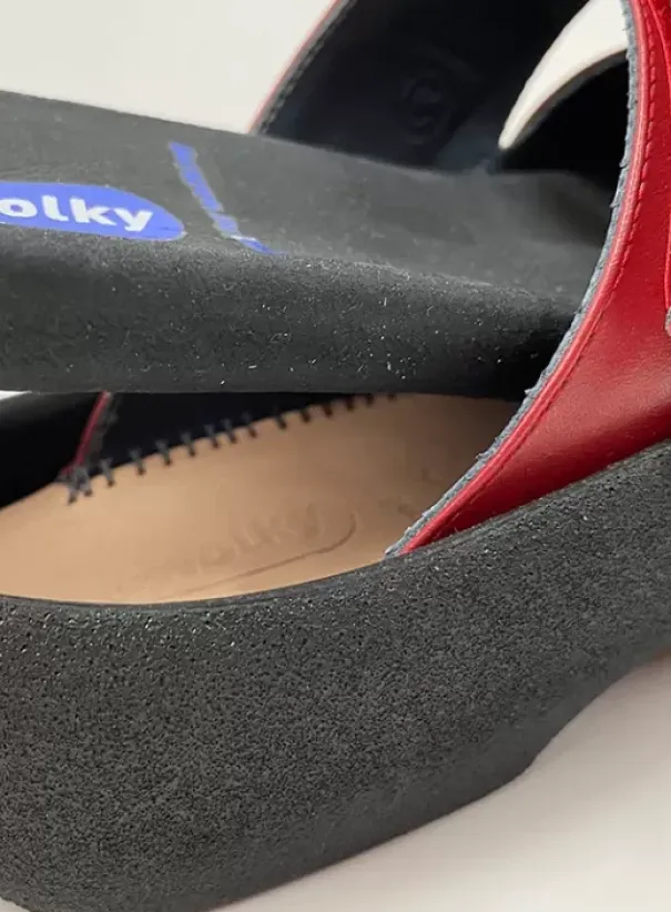 Slippers|Voorjaar/zomer|Wolky Aporia rood leer