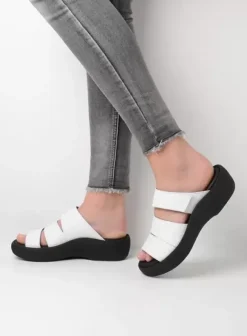 Slippers|Voorjaar/zomer|Wolky Aporia wit leer
