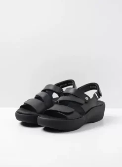 Sandalen|Voorjaar/zomer|Wolky Avalon zwart leer