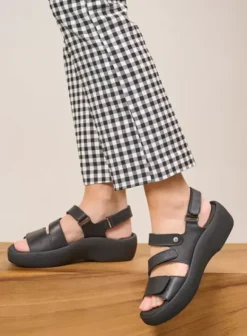 Sandalen|Voorjaar/zomer|Wolky Avalon zwart leer