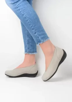 Instappers|Wolky Ballet grijs nubuck