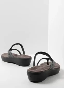 Slippers|Wolky Bassa zwart leer