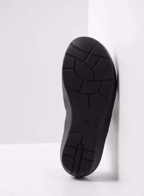 Slippers|Wolky Bassa groen crocolook lakleer