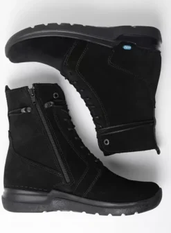 Hielspoor|Laarzen|Wolky Bluff zwart suede