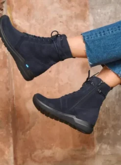 Hielspoor|Laarzen|Wolky Bluff blauw suede