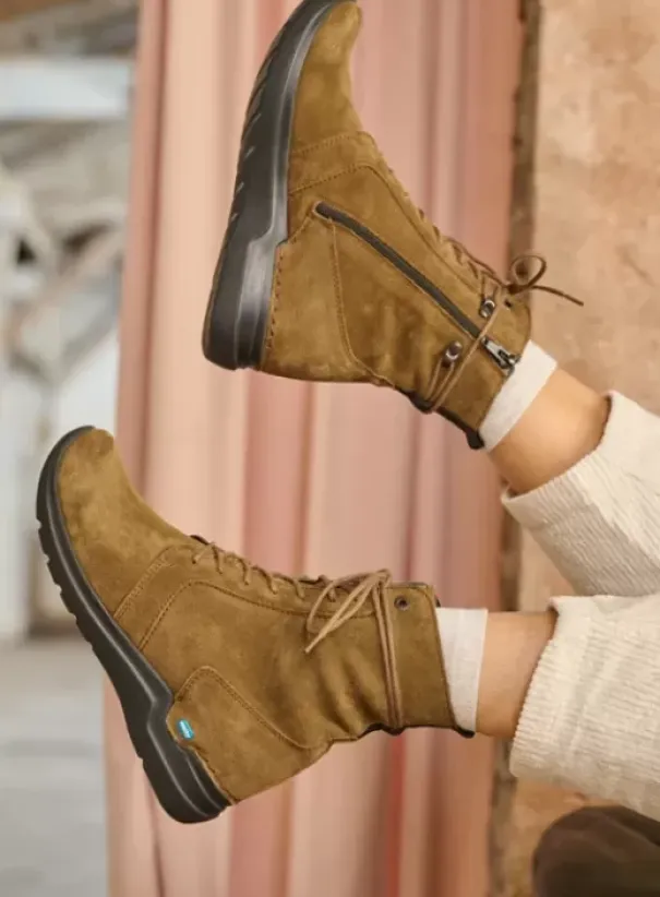 Hielspoor|Hallux Valgus|Wolky Bluff HV donker taupe suede