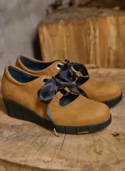 Hielspoor|Veterschoenen|Wolky Boston camel nubuck