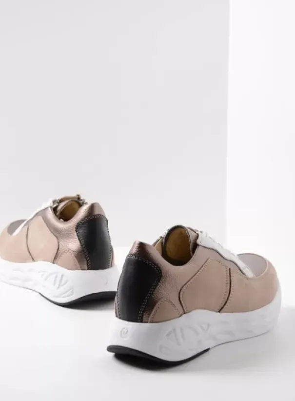 Hielspoor|Wandelschoenen|Wolky Bounce safari/brons combi leer