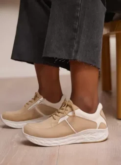 Hielspoor|Wandelschoenen|Wolky Bounce beige-wit nubuck