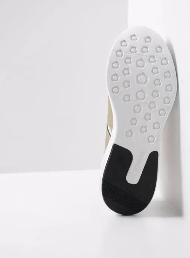 Hielspoor|Wandelschoenen|Wolky Bounce wit/goud combi leer