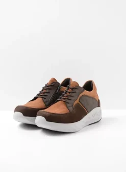 Hielspoor|Wandelschoenen|Wolky Bounce bruin combi leer
