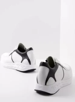 Hielspoor|Wandelschoenen|Wolky Bounce wit/zwart leer