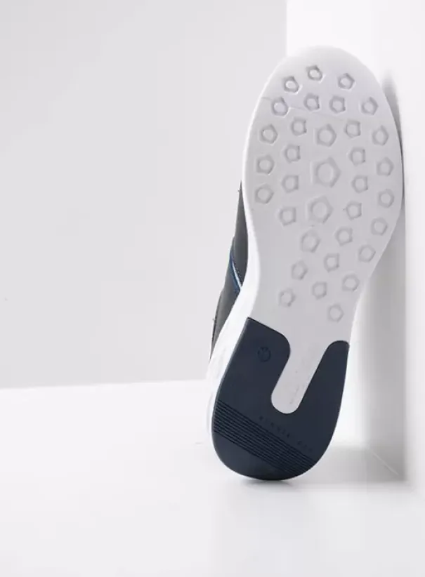 Hielspoor|Wandelschoenen|Wolky Bounce wit/blauw combi leer