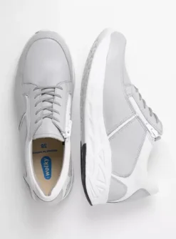 Hielspoor|Wandelschoenen|Wolky Bounce lichtgrijs leer