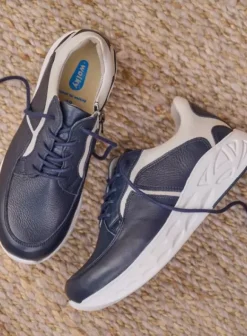 Hielspoor|Wandelschoenen|Wolky Bounce denim/gebroken wit leer