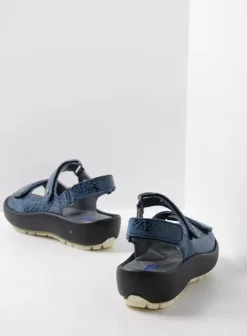 Sandalen|Wolky Brasilia denim blauw leer