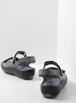 Sandalen|Wolky Brasilia grijs crocolook leer