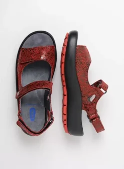 Sandalen|Wolky Brasilia rood leer