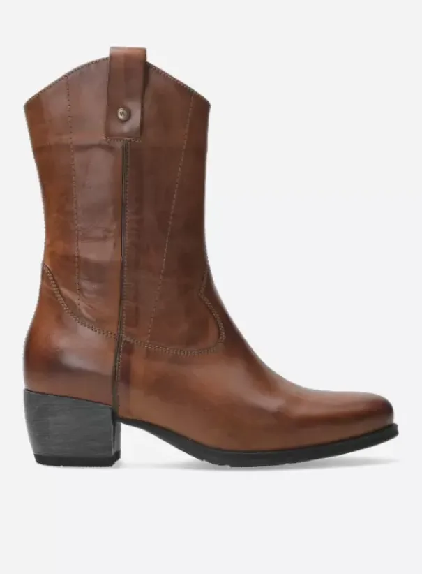 Laarzen|Wolky Caprock cognac leer