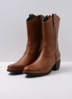 Laarzen|Wolky Caprock cognac leer