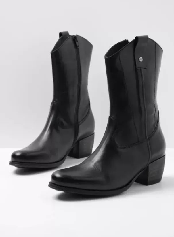 Laarzen|Wolky Caprock zwart leer