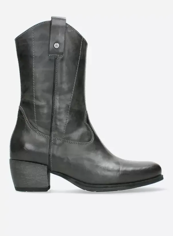 Laarzen|Wolky Caprock antraciet leer