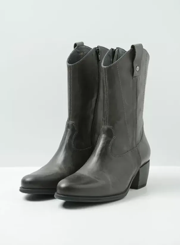 Laarzen|Wolky Caprock antraciet leer