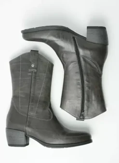 Laarzen|Wolky Caprock antraciet leer