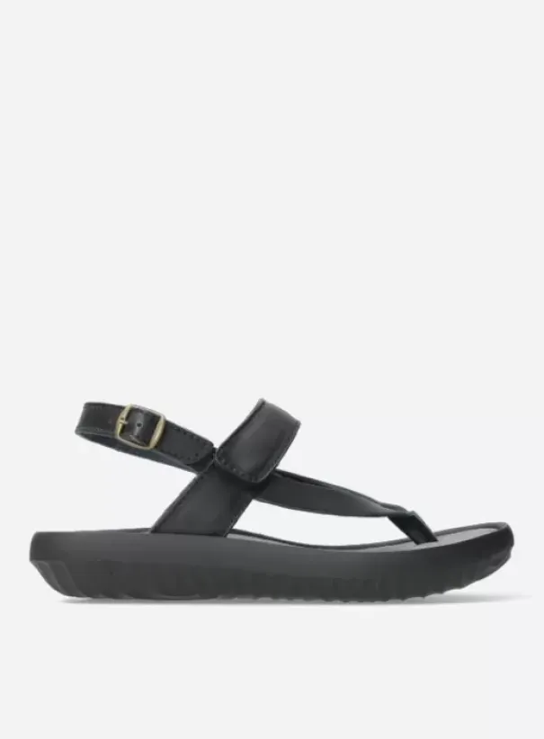 Sandalen|Voorjaar/zomer|Wolky Cebu zwart mat leer