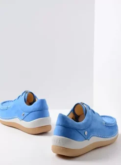 Sneakers|Veterschoenen|Wolky Celebration hemelsblauw nubuck