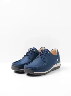 Sneakers|Veterschoenen|Wolky Celebration denimblauw nubuck