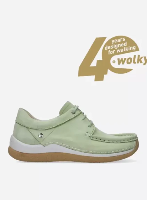 Veterschoenen|Voorjaar/zomer|Wolky Celebration lichtgroen nubuck